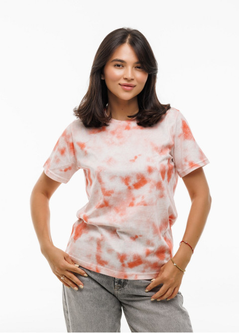 Жіноча футболка з модалу і бавовни, принт tie-dye | Наталюкс 45-2363